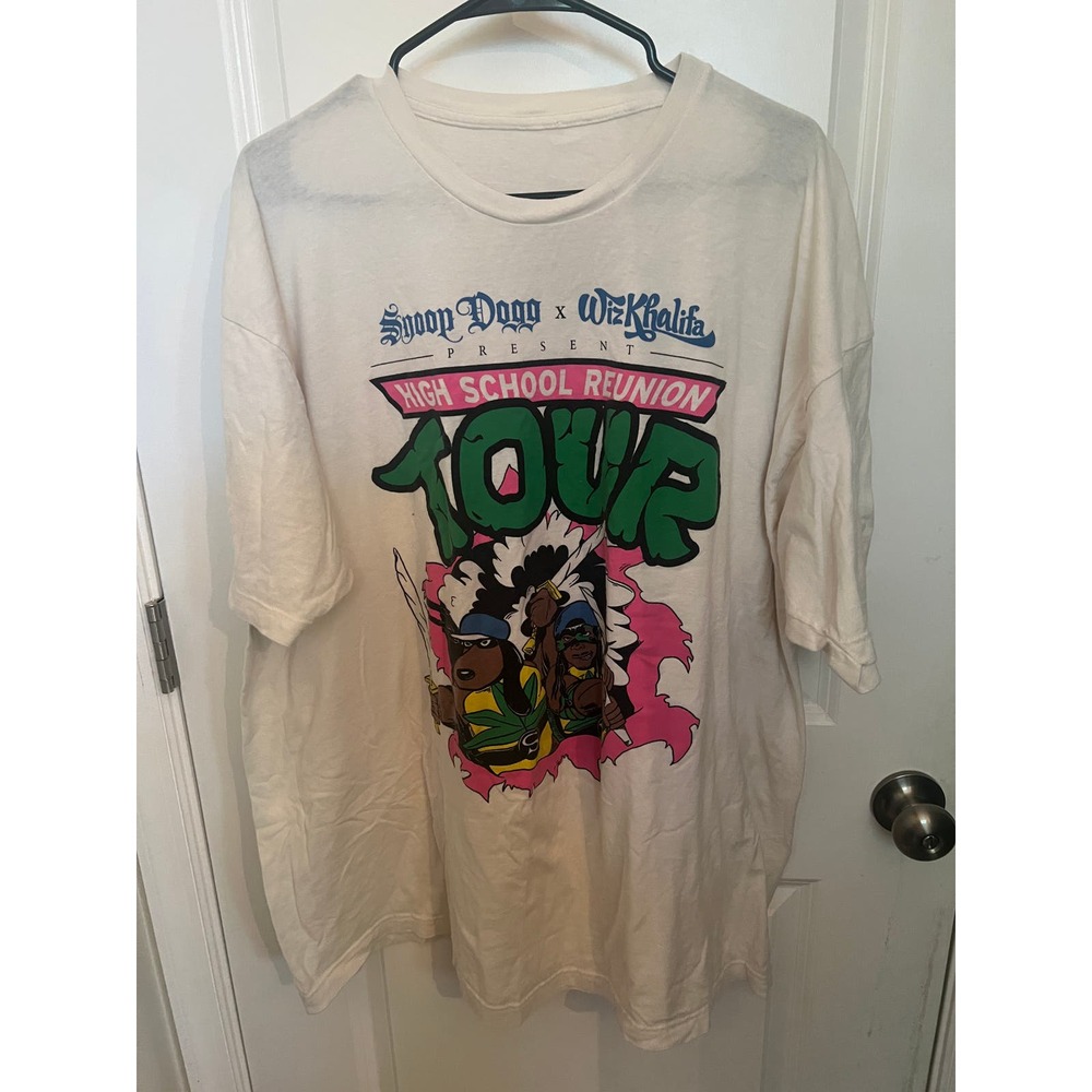Snoop Dogg Wiz Khalifa High School Reunion TMNT Tour Shirt XXL Concert Hip Hop
